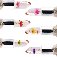 Rouge à lèvres transparent 6 couleurs, rouge à lèvres à fleurs séchées changeant de couleur en fonction de la température, hydratant, longue durée, végan, logo personnalisé