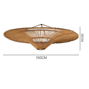 Vendita calda lampada a sospensione in Rattan lampadario lampadario lampada da soffitto in <span class=keywords><strong>legno</strong></span> tessitura antico rotondo 27 lampade cover e sfumature giapponese - Product Image 1