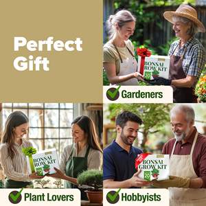 Kit <span class=keywords><strong>d</strong></span>'arbre à bonsaï pour la culture à la maison Kit <span class=keywords><strong>d</strong></span>'espèces faciles à cultiver incluant un kit complet de plantes Pots de bonsaï Boulettes de tourbe Bonus Guide <span class=keywords><strong>d</strong></span>étaillé Excellent - Product Image 6