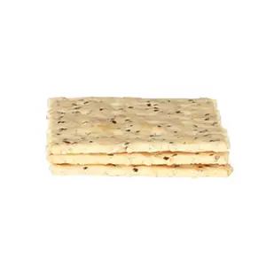 Gezonde Hoge Fiber Chia Zaad Lijnzaad Zee-Zout Wholewheat Soda Cracker Biscuit