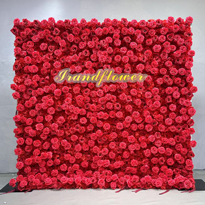 5D Premium Silk Wedding Flower Wall <strong>Backdrop</strong> 8x8 ft <strong>Pink</strong> Rose Hydrangea Floral Panel for Luxury Events - Product Image 6