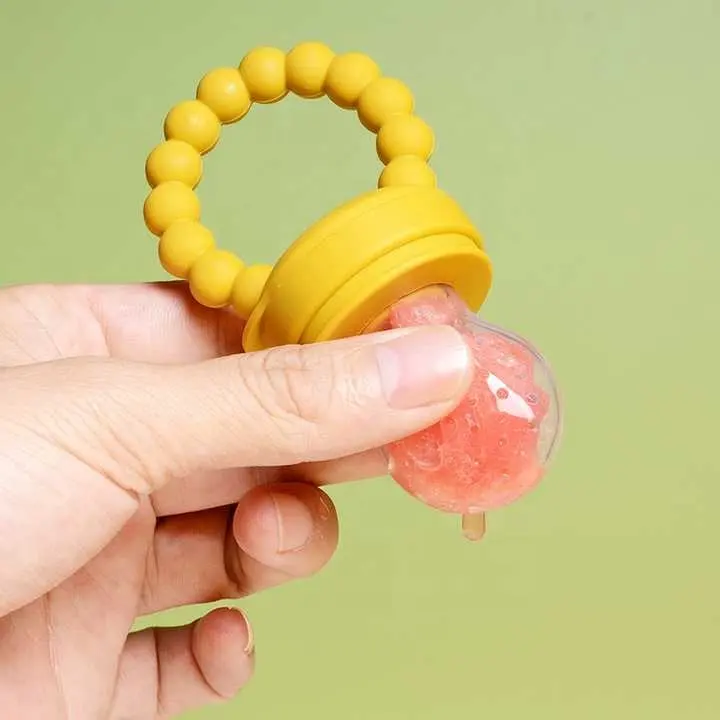 Penjualan laris 2024 Set dot buah bayi Mainan Gigit silikon dot makanan buah segar bayi