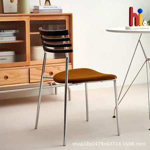 Dining Chair Upholstered Solid Wood <b>Frame</b> Modern Design Living Room Furniture Adult Use - Product Image 3