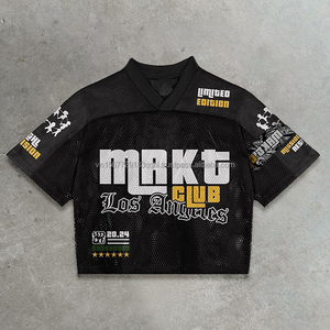 Maillot de football tendance, nouveau, col en V, coupe ample, décontracté, imprimé personnalisé, manches courtes, respirant, séchage rapide, anti-UV, sport - Product Image 6