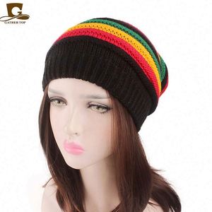 Fashion Jamaica Style 3D Embroidery Knit Slouchy Beanie <b>Hat</b>-<b>Winter</b> Warm Outdoor Travel & Beach Cap - Product Image 4