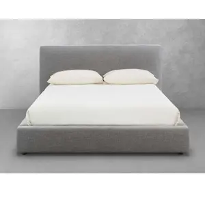 Telas y colores personalizados cama seccional suave marco de la cama doble de madera maciza cama completa