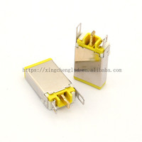 Prise d'alimentation de soudage carré cc 7.4*5.0/7.4*0.6 pour ordinateur portable chargeant 7.4x5.0x0.6mm jaune