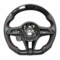 Volant en fibre de carbone LED Performance pour Alfa Romeo Giulia Stelvio 2017+ avec lumières de changement de vitesse RGB et écran LCD