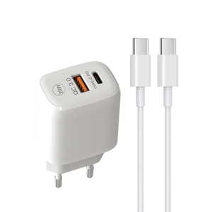 Phổ 5V 3A USB tường Sạc EU Cắm Power Adapter 20W Điện thoại kép USB A + C cổng sạc Bộ điện thoại di động sạc nhanh - Product Image 3