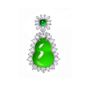 Collar de Plata de Ley S925 con Serpiente Espíritu Verde, Diseño Exquisito del Zodiaco Chino, Colgantes y Dijes de Diamantes Únicos - Product Image 5