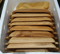 Handgemaakte houten dienblad van massief hout met dubbele handgrepen, op maat gemaakte ODM OEM houten fruitschaal, serveerblad voor eten, snacks, salade, thuisgebruik