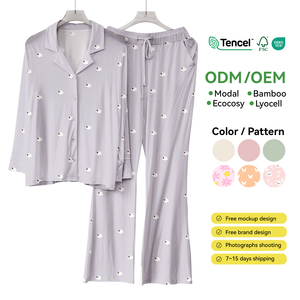 Set <span class=keywords><strong>Pigiama</strong></span> per <span class=keywords><strong>Donna</strong></span> in Tencel <span class=keywords><strong>Modal</strong></span> Personalizzato Certificato OEKO-TEX, Set <span class=keywords><strong>Pigiama</strong></span> di Lusso per <span class=keywords><strong>Donna</strong></span> - Product Image 6
