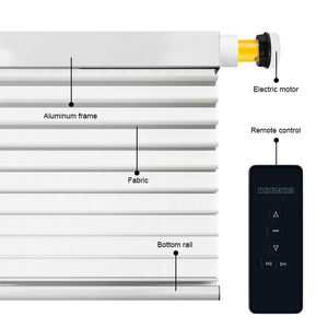 Persianas Shangri-<span class=keywords><strong>La</strong></span> de doble ventana, persianas enrollables motorizadas Alexa con pantalla transparente, instalación integrada, persianas <span class=keywords><strong>Shangrila</strong></span> - Product Image 5
