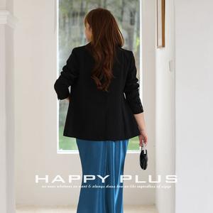 Blazer Classique Noir pour Femme N9178 – Veste de Costume Unie en Laine Peignée Anti-Plis avec Boutons, Coupe Ajustée, Grandes Tailles - Product Image 3