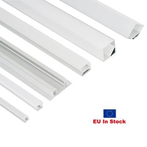 EU in magazzino armadietto per la vendita diretta della fabbrica luce a Led montata in lega di 6063 argento 45 gradi profilo in alluminio a Led - Product Image 4