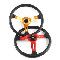 Universel JDM 350mm PU JDM voiture de course volant PU Deep Dish drift Sport