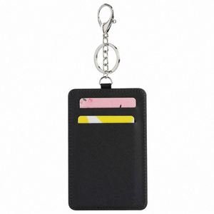 Custom Printed PU Leather Sublimation Blank Canvas Bus Card Cover Holder Wallet Case Card <b>Pouch</b> ID Badge Holder for <b>Men</b> Women - Product Image 2