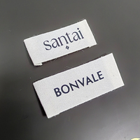 Étiquettes personnalisées en coton avec logo imprimé pour vêtements, t-shirts, chaussures, mode, lavables