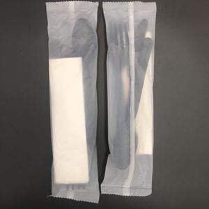 Eco packaging biodegradable pla plastic cutlery 100% compostable single use utensils knife fork spoons disposable cutlery set