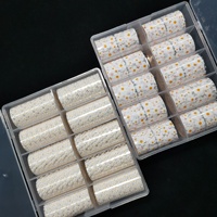 Qianya nouvelle arrivée en gros fleur papillon brillant ongles transfert feuille léopard ongles décalcomanies saint valentin ongle autocollant