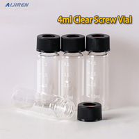Aijiren 100 PCS/pack 1Dram/4ml(1/8 Fl Oz) Flacons en verre avec bouchons à vis phénoliques noirs pour liquides ou poudre sèche
