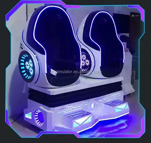 Guangzhou manufacturer vr 9d egg chair double players 19/21/43 inch screen roller coaster 9d vr chair for sale