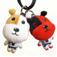 Porte-clés personnalisé UYEAH en peluche petit chien mignon, pendentif chiot doux avec rembourrage en coton PP, impression de logo