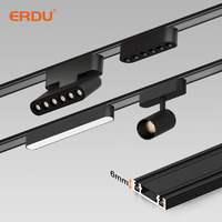 Spot LED linéaire encastré ultra-fin pour plafond, 48V, rail magnétique pour toute la maison, système d'éclairage, 1M 2M
