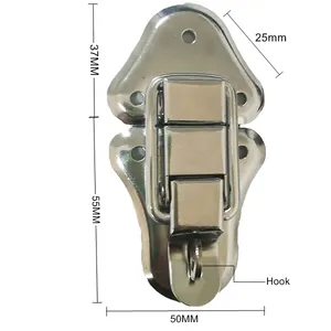 flight case hardware locks tool case locks with hook / luggage accessory/chrome plating hook aluminum case lock