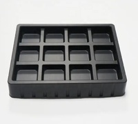 Plateau en plastique thermoformé noir OEM pour la manutention de pièces personnalisées