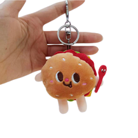En gros, Porte-clés et Pendentif de Sac Créatif en Peluche (Burger et Frites), Jouet en Forme de Poupée, Rempli de Coton PP, Cadeau pour Fête de Garçons