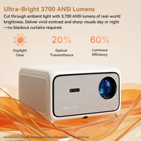 Projecteur Everycom YG810 3700 ANSI Lumens Full HD 1080P avec prise en charge du décodage 4K, 3+64 Go, HDR10+, Android 15.0, Smart TV, pour Home Cinéma