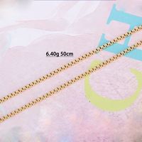 Collier chaîne à maillons carrés en or jaune 18 carats Xinfly Au750, vente en gros, résistant au ternissement, imperméable, motif géométrique, vendu au gramme