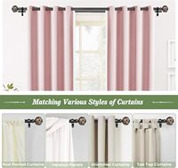Offre Spéciale fenêtre télescopique draperie rideau pôle Rail boule capuchon rideau accessoires télescopique double tringle à rideau