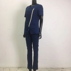 Moda Scrubs Uniformes Conjuntos Enfermera Ropa de trabajo médico Hospital Mujer Wear Fit Slim Spandex Jogger Sudadera Pantalones de chándal - Product Image 4