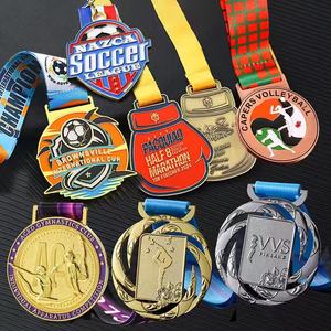 Progetta la tua medaglia sportiva personalizzata in lega di zinco placcato oro 3D 10cm smalto morbido per la maratona di Taekwondo gara di nuoto Finisher - Product Image 5