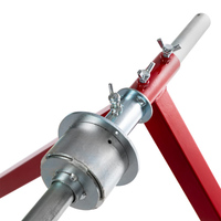 JH-Mech Distributeur de fil métallique personnalisé à faible friction avec arbre rotatif, support triangulaire stable en A et conception de verrouillage par vis à aile
