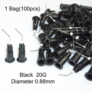 Aiguilles de distribution en plastique courbées, lot de 100, embouts d'application de précision <span class=keywords><strong>pour</strong></span> la distribution de gel et de liquides - Product Image 3