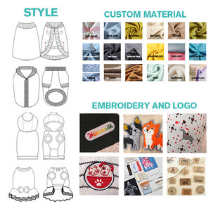 OEM personalizado moderno Perro ropa caliente de moda negro gris degradado rayas suéter Shiba Inu - Product Image 3