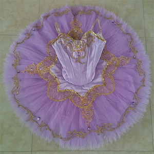 <span class=keywords><strong>Tutù</strong></span> <span class=keywords><strong>da</strong></span> <span class=keywords><strong>Ballerina</strong></span> Professionale di Alta Qualità a 12 Strati per Esibizioni e Competizioni, Colore Lavanda - Product Image 5