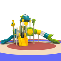 Équipement de jeu extérieur commercial pour enfants de 3 à 12 ans, grande structure de parc d'attractions, balançoire, acier galvanisé, toboggan LLDPE, 500 kg