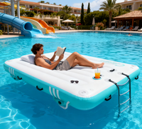 Aufblasbares PVC-Schwimm bett/Tisch im Freien, geeignet für Angeln, Kinderspiel und Schwimmbäder (Luftpumpe/Ventilator inklusive).