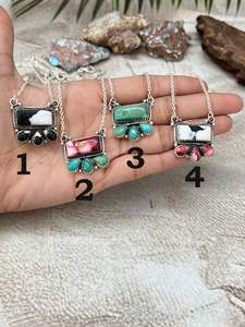 Collar con Colgante de Plata de Ley Hecho a Mano con Múltiples Piedras, Chapado en Oro, Piedras Naturales, Joyería para Mujer y Hombre, Diseño Elegante, Aniversario - Product Image 2