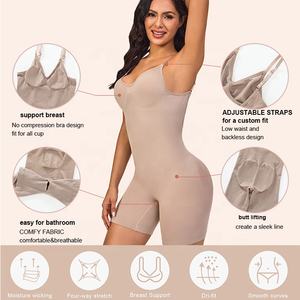 Wholesale Seamless Bodysuit for Women Tummy Control <strong>Low</strong> <strong>Back</strong> Shaping Comfortable Compression Sleeveless <strong>Body</strong> <strong>Shaper</strong> - Product Image 3