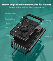 Derniers étuis de téléphone portable antichoc pour couverture de téléphone portable Google Pixel Fold avec porte-anneau 360 protéger l'étui rigide