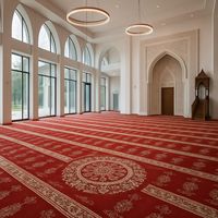ODM-Fabrik Luxuriöser 12mm Dicker Bedruckter Islamischer Moschee-Gebetsteppich aus Nylon, Waschbar, als Rolle