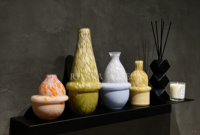 RYLAVA Nouveauté Vase en verre artisanal hydroponique style bohème moderne pour arrangement floral de table de mariage