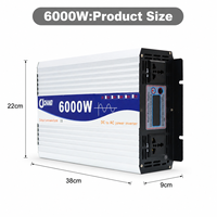 Nouvel onduleur solaire à onde sinusoïdale pure 2026 6000W 8000W 12000W DC12V 24V 48V 60V 72V 96V vers AC110V 220V pour maison, camping-car et système hors réseau