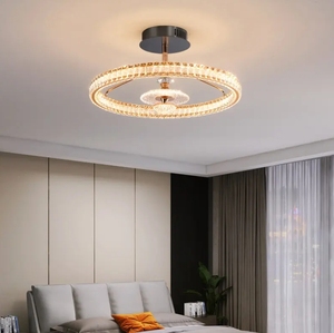 Lámpara de techo de cristal de lujo inteligente de alta calidad, luz LED moderna para el hogar, luces de araña - Product Image 1