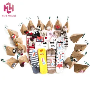 HeHe Special Holiday Weihnachts socken mit Geschenk box Damen Mädchen Soft Fuzzy 3D Cute Animal Sleeping Winter Warme Pantoffels ocken